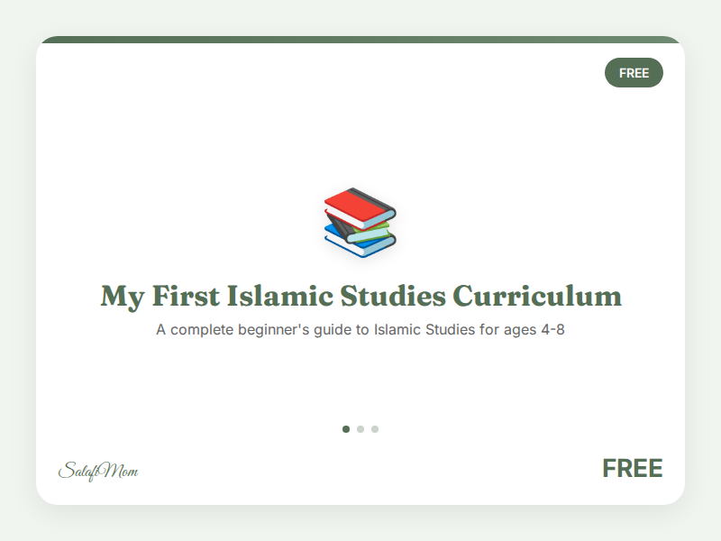 My First Islamic Studies Curriculum